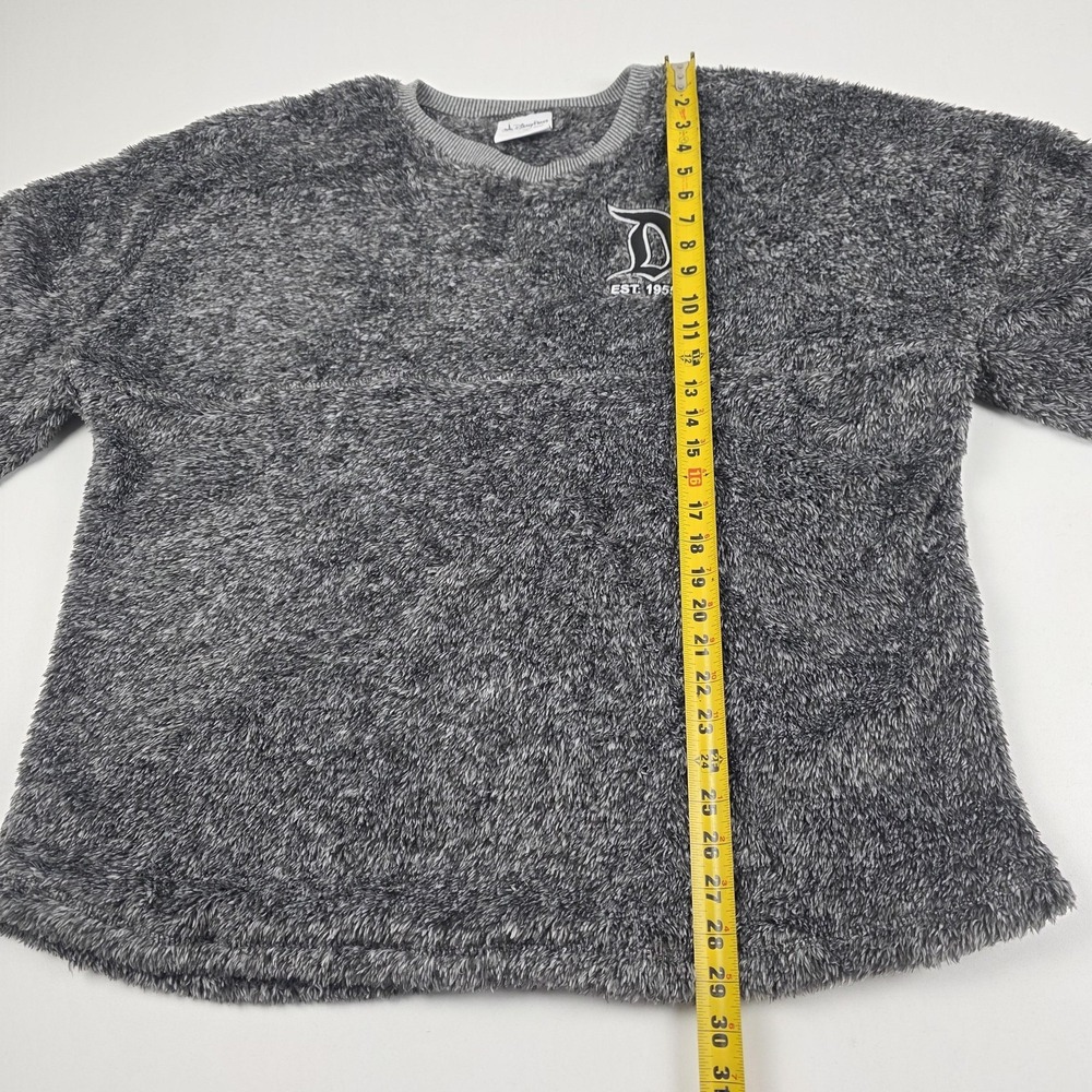 Disney Parks Spirit Jersey Sweater Womens XL Gray Sherpa Pullover Disneyland - Picture 4 of 8